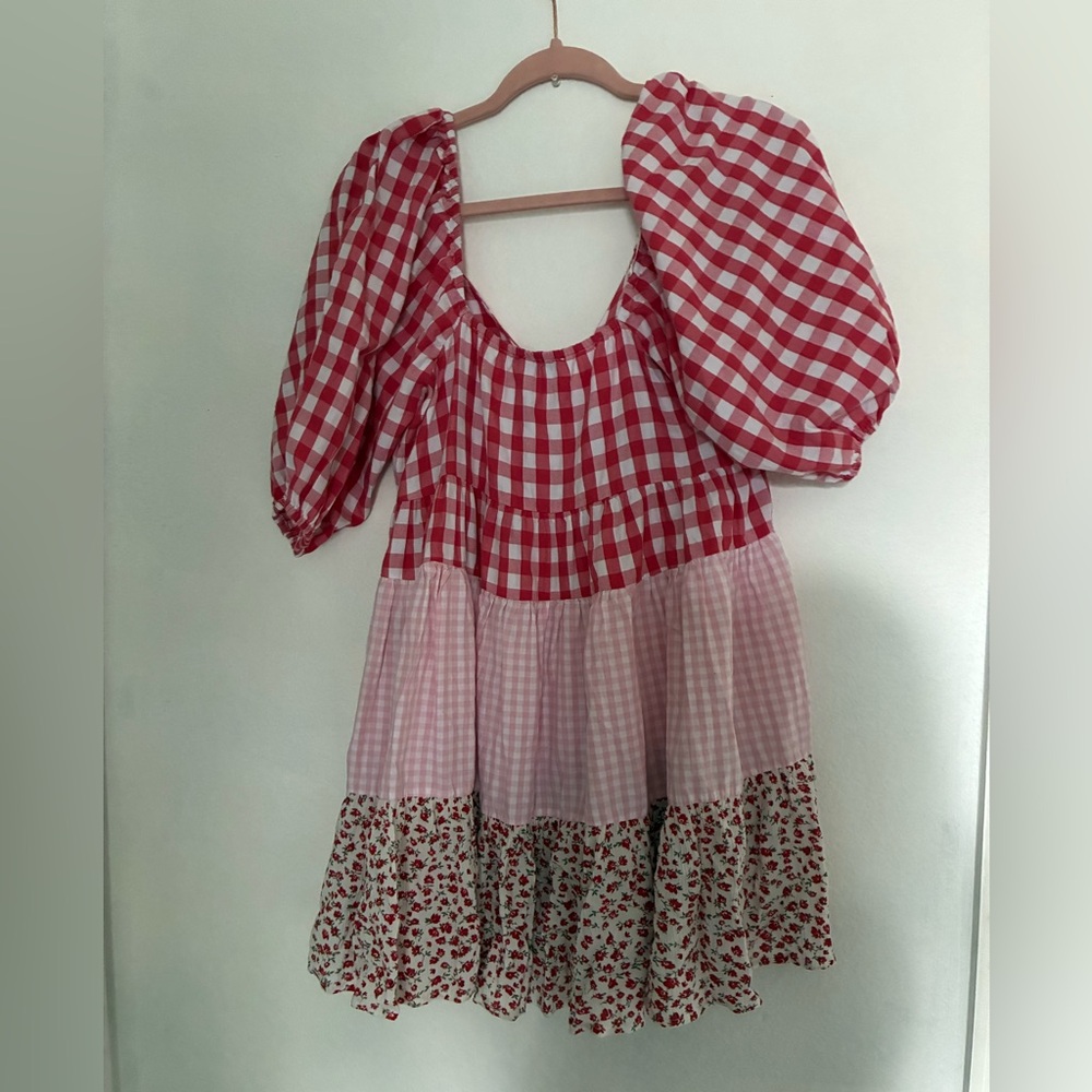 ASOS Red and White Gingham Dress